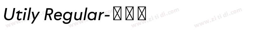Utily Regular字体转换